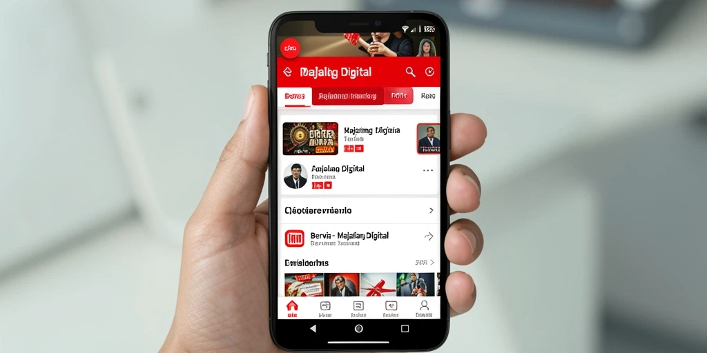 Antarmuka JP6789 yang sederhana dan informatif untuk Majalah Digital.