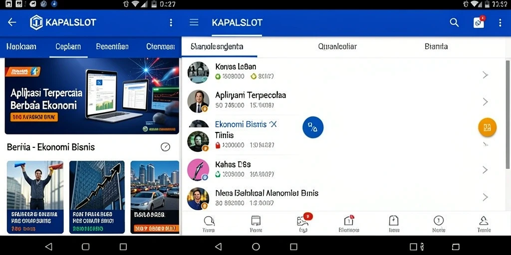 Antarmuka KAPALSLOT yang sederhana dan informatif.