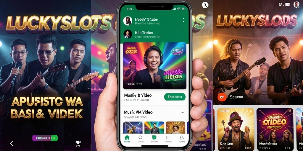 Tampilan antarmuka LUCKYSLOTS yang sederhana dan menarik untuk Status WA Video.