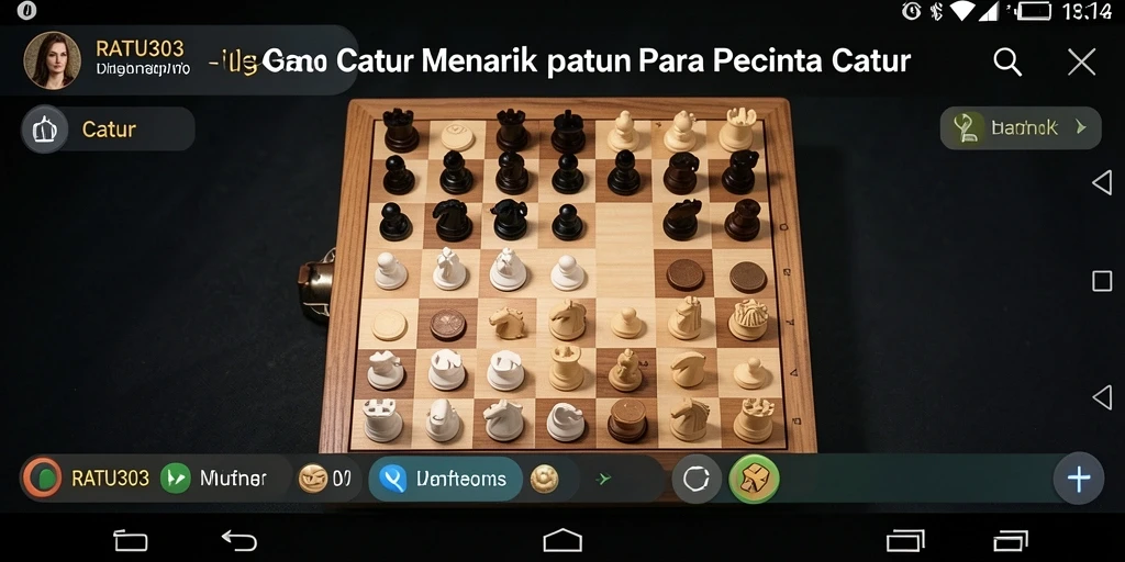 Antarmuka menarik RATU303 untuk bermain Catur.