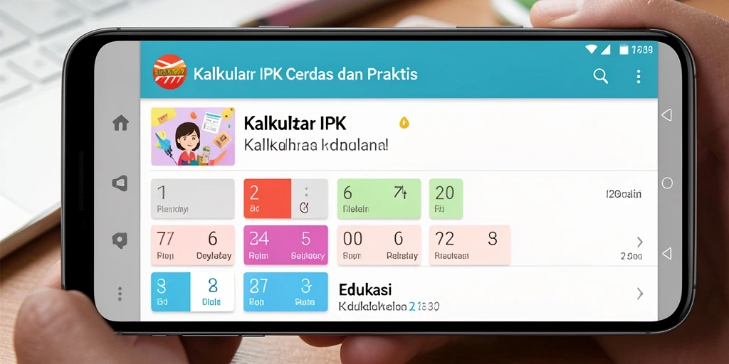 Tampilan antarmuka aplikasi Kalkulator IPK SOBAT777 yang user-friendly.